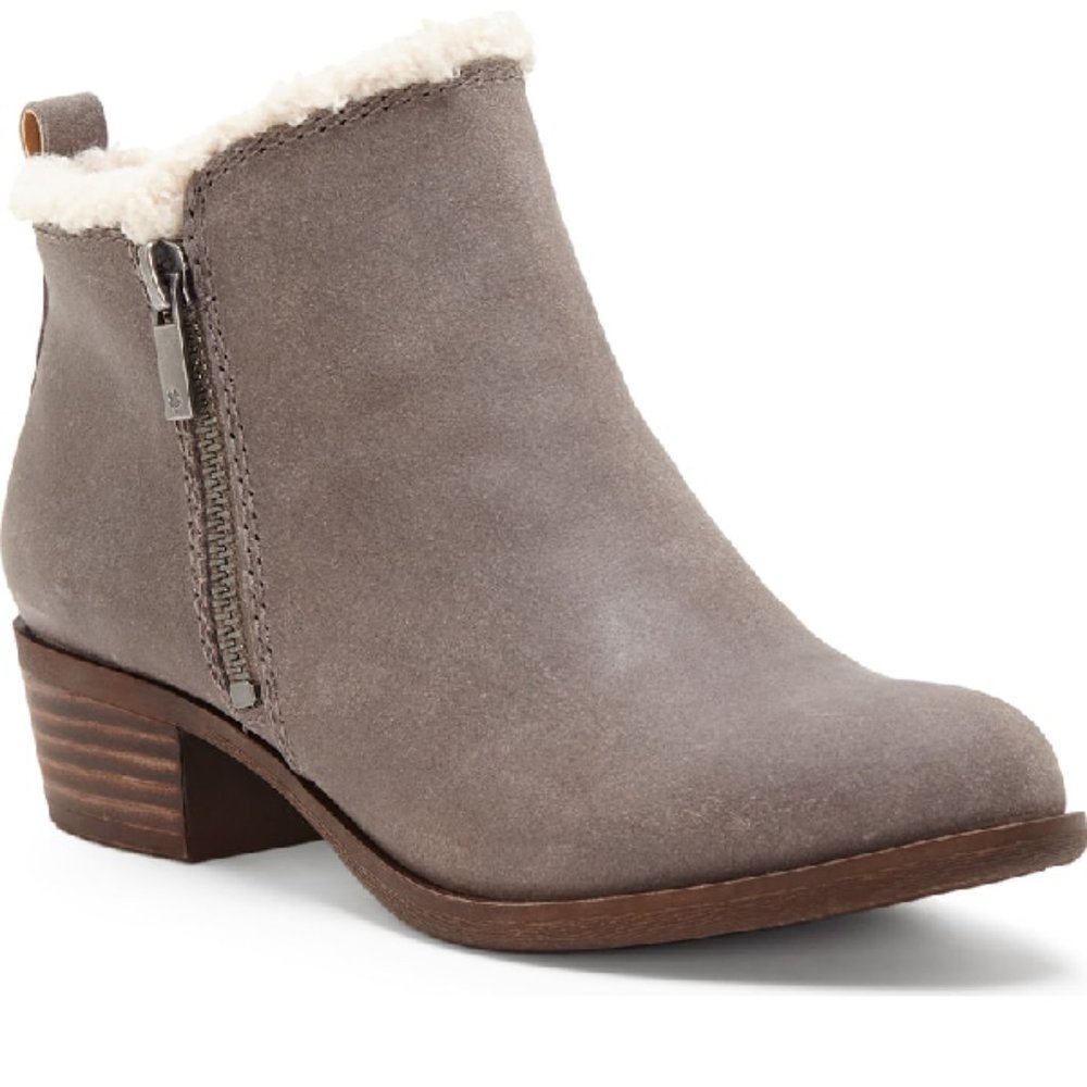 LUCKY BRAND FAUX SHEARLING BOOTIE